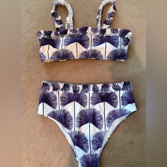 Agua by Agua Bendita Navy and Cream Bikini - Picture 3 of 5